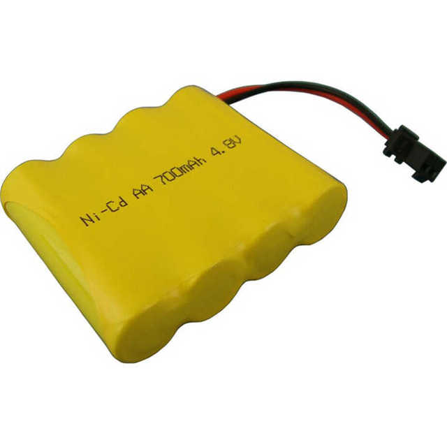 Doublepow 4.8V Nicd AA Pack 1.2V Sm Plug 700mAh Rechargeable NiCd Battery 1200 Cycle Life for Power Tools Toys Home Appliances