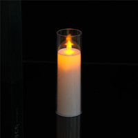 Bougie LED sans flamme à télécommande électronique, effet de flamme vacillante, en plastique blanc, pour mariage, fête, décoration de Noël