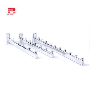 Toko Pakaian 15*30 Mm Tabung Oval 5-9-Bead Miring Tiang Tegak Gantung Display Hook untuk 2 ''<span class=keywords><strong>Slotted</strong></span> Saluran - Product Image 1