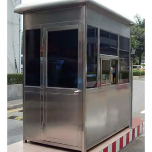 Small Outdoor Stainless Steel Ticket Booth Room Post Cabins Portable Guard House Sentry Box Security Guard House Design