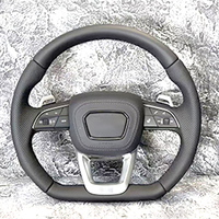Volant en cuir design personnalisé Volant pour Audi RS A4 A5 A6 C7 B8 R8 S3 S4 S5 Q7 A7 S7 TT RS3 RS5