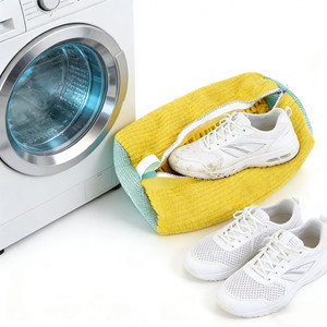 Nouveau sac de nettoyage pour chaussures en chenille, grande taille, épais, personnalisé, avec fermeture éclair, lavable en machine, pour baskets et linge - Product Image 1