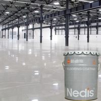 Peinture pour sols en résine époxy haute performance, application facile, liquide avec pinceau et apprêt inclus pour toutes les catégories de sols