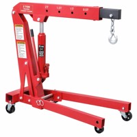 Lève-moteur hydraulique pliable à 6 roues, certifié CE REACH, 2 tonnes, châssis en acier robuste, exportation UE