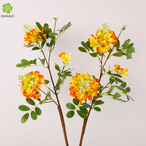 Flor Artificial de Plumbago Azul, Plástico, Seda Suave, PVC, Alta Simulación, Arreglo Floral Decorativo para Interiores - Product Image 5