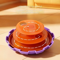 Jouet transfrontalier anti-stress pour chat et chien en ABS, distributeur de friandises, puzzle pour animaux, soucoupe volante automatique