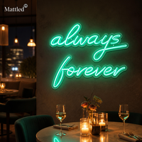 Enseigne néon personnalisée « Toujours et pour toujours », lumière LED néon, décoration murale romantique pour mariage, chambre à coucher, chambre de couple, prête à être expédiée