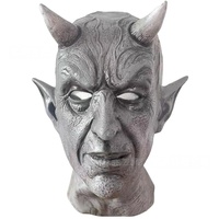 Casque d'horreur de Mephistopheles de masque de diable de corne de taureau noir pour des masques de fête environnants d'halloween