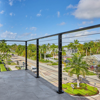 YL METAL Prix usine Garde-corps sans cadre en acier inoxydable pour balcon, terrasse, balustrade, clôture, garde-corps en fibre de verre