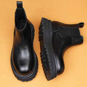 Botas Martin más vendidas para hombre, botas de trabajo británicas de caña alta a la moda, zapatos casuales de caña media versátiles para hombre - Product Image 4