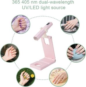 <span class=keywords><strong>Lampe</strong></span> à ongles professionnelle UV <span class=keywords><strong>LED</strong></span> rechargeable par USB, portable, 3W, <span class=keywords><strong>semi</strong></span>-permanente, avec support pliable, pour salon, maison, gel, résine, nail art - Product Image 6