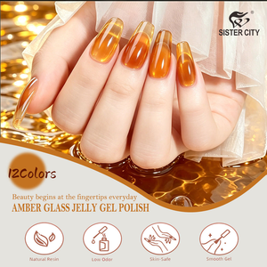 ODM OEM Gel pour ongles en verre ambré non toxique <span class=keywords><strong>de</strong></span> haute qualité, lissage professionnel, utilisation professionnelle - Product Image 6