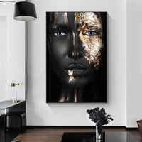 Peinture murale sur toile moderne avec impression de femmes africaines noires et magnifiques, peinture à l'huile encadrée, Cuadros, art mural de fille sexy