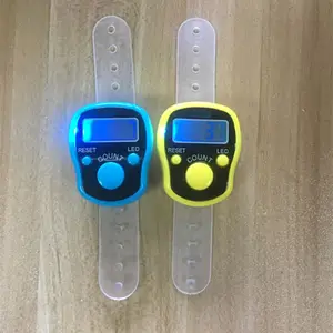 Della fabbrica del commercio all'ingrosso 12 di colore Musulmano Led di plastica anello digitale a mano tally contatore dito Tasbih Tally Contatore Perline tasbeeh contatore