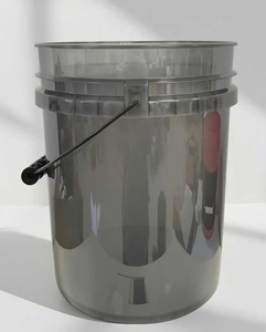 Seau de lavage de voiture transparent fumé <span class=keywords><strong>noir</strong></span> obsidienne de 5 gallons avec poignée en métal et filtre à saleté, logo imprimé - Product Image 5