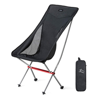 Chaise de camping pliante légère à dossier haut, portable, compacte, robuste, 120 kg, Oxford 600D, sac de rangement pour plage, randonnée, pêche