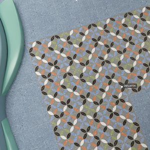 Carreaux de sol en porcelaine imitation terrazzo bleu ciel, résistants à l'usure, de qualité supérieure, pour usage commercial, 600x600mm, pour restaurant - Product Image 1