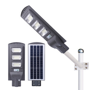 ไฟถนนโซลาร์เซลล์ LED สำหรับภายนอกอาคาร 30W 60W 90W 120W พร้อมแผงโมโนซิลิคอน ตัวเรือน ABS มาตรฐาน IP65 สำหรับใช้งานบนถนน - Product Image 1