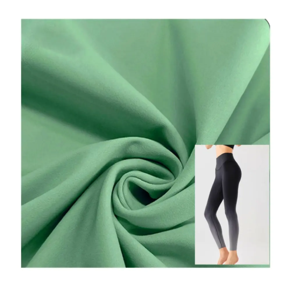 80 Nylon Polyamide 20% Spandex Interlock Breien 4 Way Stretch Yoga Bikini Stof Voor Sportkleding Badmode Prestatie Activewear