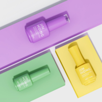 Set Kemasan Cairan Pewarna Kuku 8ml 10ml 15ml Desain Warna Berkualitas Tinggi Botol Kaca Cat Kuku