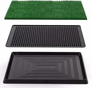 Bandeja de Treinamento para Cães Lavável com Tapete de Grama Artificial Plástica para Uso Interno e Externo, Almofadas de Banheiro para Filhotes, Atacado de Fábrica - Product Image 1