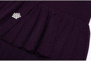<span class=keywords><strong>Robe</strong></span> pour femme de haute qualité, nouvelle mode, tricotée, à <span class=keywords><strong>manches</strong></span> <span class=keywords><strong>courtes</strong></span>, <span class=keywords><strong>col</strong></span> en <span class=keywords><strong>V</strong></span>, boucle diamantée, volants, queue de poisson, coupe ajustée - Product Image 5