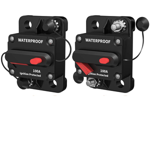 Waterproof Circuit <strong>Breaker</strong> 100A 12-48V DC Circuit <strong>Breaker</strong> Manual <strong>Reset</strong> Battery Circuit <strong>Breaker</strong> for Audio/Video System Boat Truck - Product Image 1