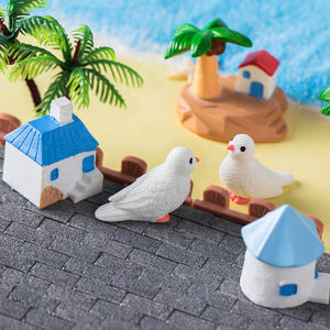 Miniaturas de Resina de Casas de Pájaros, Figuras de <span class=keywords><strong>Palomas</strong></span>, Adornos Pequeños para Decoración de Paisajes de <span class=keywords><strong>Playa</strong></span> e Islas, Accesorios para Manualidades - Product Image 4