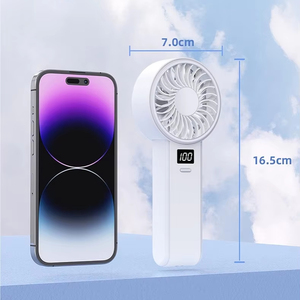 Ventilador USB Portátil al por Mayor, Mini Ventilador de Escritorio Plegable, Pequeño Ventilador de Cuello Colgante, Digital, con Aromaterapia, Batería, Plástico, para el Hogar - Product Image 1