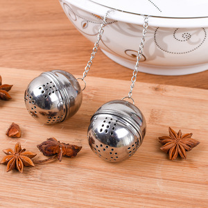 Stainless Steel <b>Tea</b> <b>Infuser</b> Ball With Chain For Brewing <b>Tea</b> And Spices Polished Surface - Product Image 3