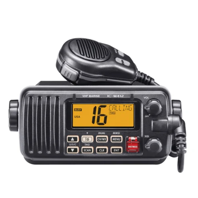 M412 Professional Handheld Marine VHF/UHF Transceiver Walkie Talkie 20km Range IPX6 Water Resistant 5W Output Power 48 Channels