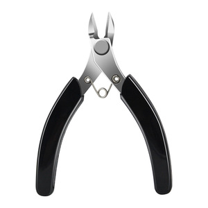 Cortadores de alambre de acero inoxidable, alicates de mandíbula diagonal de 5 pulgadas para corte de componentes electrónicos, operación manual, diseño de punta afilada - Product Image 1