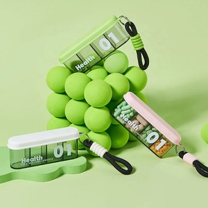 Wholesale Wholesale Mini Portable Weekly <b>7</b>-Day Child-Resistant Food Grade PP Easy-to-Carry Travel <b>Tablet</b> & Pill Organizer - Product Image 2