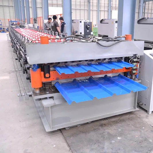 IBR Trapezoidal Rib type and Corrugated iron roof sheet making double layer roll forming machine