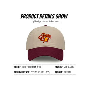 Casquette de baseball structurée en coton à 6 panneaux avec logo brodé personnalisé en gros - Product Image 4