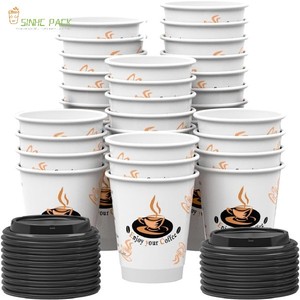 Disposable 07/8/12/16 oz White Pbs Biodegradable Coffee Hot <strong>Paper</strong> White <strong>Cups</strong> with Lids <strong>Paper</strong> Snack <strong>Cup</strong> <strong>2</strong>-layer <strong>Paper</strong> <strong>Cup</strong> - Product Image 2