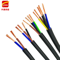 Kabel Listrik 1 1.5 2.5 4 6mm AWG 4 6 8 10 12 RVV 2 3 4 5 Inti H05VV-F Kabel Daya Tembaga Konduktor Fleksibel