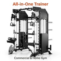 Máquina Multifuncional de Entrenamiento Funcional con Cables Cruzados, Máquina Smith Todo en Uno para el Hogar y Uso Comercial para Entrenamiento de Fuerza de Cuerpo Completo