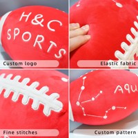 Coussin en peluche personnalisé avec logo, ballon de football américain, rugby, jouet sportif, coussin décoratif, cadeau mascotte pour club d'enfants