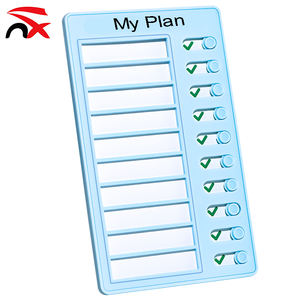 Tablero de verificación de plástico creativo con logotipo personalizado al por mayor, mini Bloc de notas de hábitos de estudiantes, lista de verificación de PP para regalo promocional. - Product Image 1