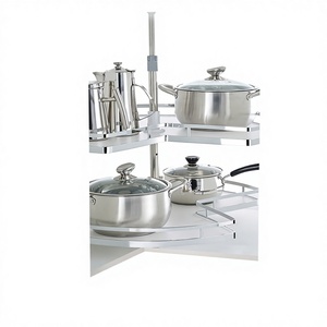 Organizador giratorio de doble capa antideslizante Olande para 270 tazones, platos, ollas, esquinas de gabinetes de cocina, despensas y armarios - Product Image 1