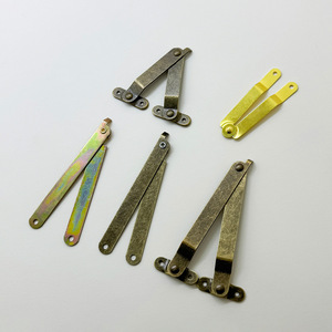 Iron Folding Connecting Rod <b>Bracket</b> Support For Mirror Furniture Bed Headboard Two Fold Flip Up Down <b>White</b> Buckle - Product Image 1