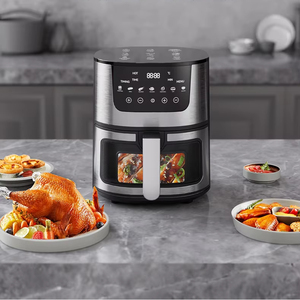 <span class=keywords><strong>Friteuse</strong></span> à <span class=keywords><strong>air</strong></span> chaud en acier inoxydable grande capacité 10L, personnalisable en tension et en prises pour une variété de friteuses culinaires - Product Image 1