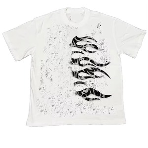 T-shirts oversize Hell NFC effet délavé pour hommes, streetwear, 240g, coton personnalisé, délavé à l'acide, vintage rétro - Product Image 1