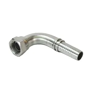 Forging Galvanized 22691 Excavator Use Hydraulic Connector 90 degree Elbow BSP Female 60 Cone Hose Fitting