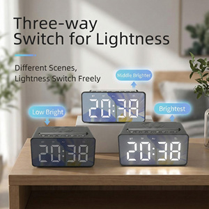 Altoparlante Bluetooth BT508 con Ricarica USB, Radio, Orologio Musicale con Allarme, <span class=keywords><strong>Stereo</strong></span> LED da Scrivania in Plastica con Cambio Colore - Product Image 4