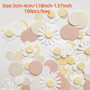 100 buah bunga aster bulat manis kertas Confetti bunga pernikahan meja meja dekorasi tema pesta ulang tahun - Product Image 4