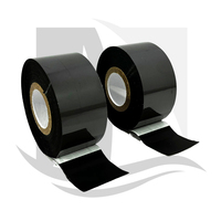 Cinta de impresora de resina de cera negra Cinta de transferencia térmica 110mm 74m para impresora de etiquetas de código de barras