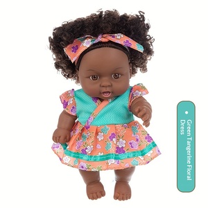8-inch African Black Doll Cute Doll Accompanying Children's Doll <b>Vinyl</b> Rebirth Doll Children's Toy - Product Image 5