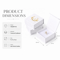 Boîte à bijoux rigide de style livre, logo doré de haute qualité, impression UV, fermeture magnétique pour boucles d'oreilles, emballage cadeau pour bijoux